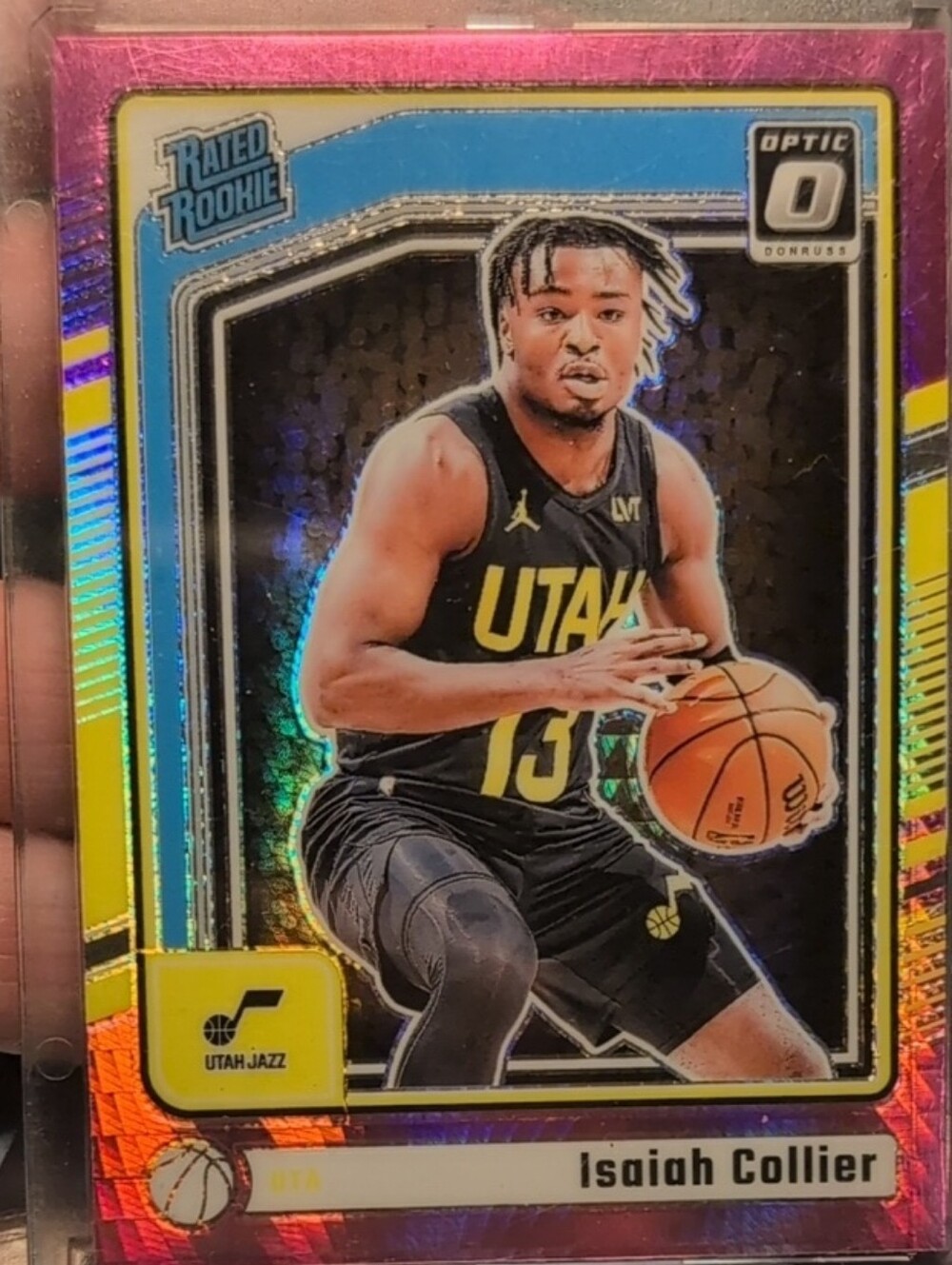 Panini Isaiah Collier Rookie Card - Blue/Black Design